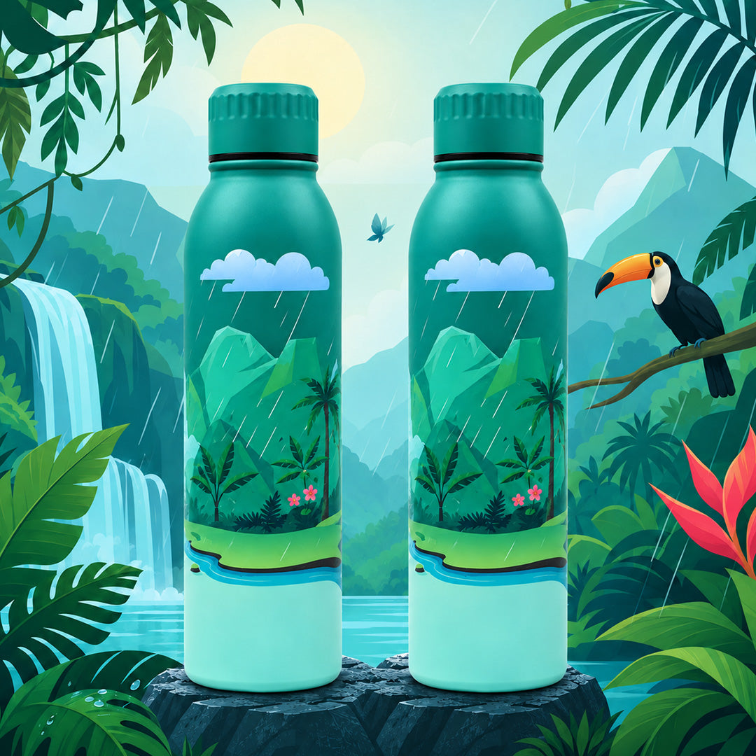 Splash Amazonian Rainforest UV Printed Vacuum Bottle