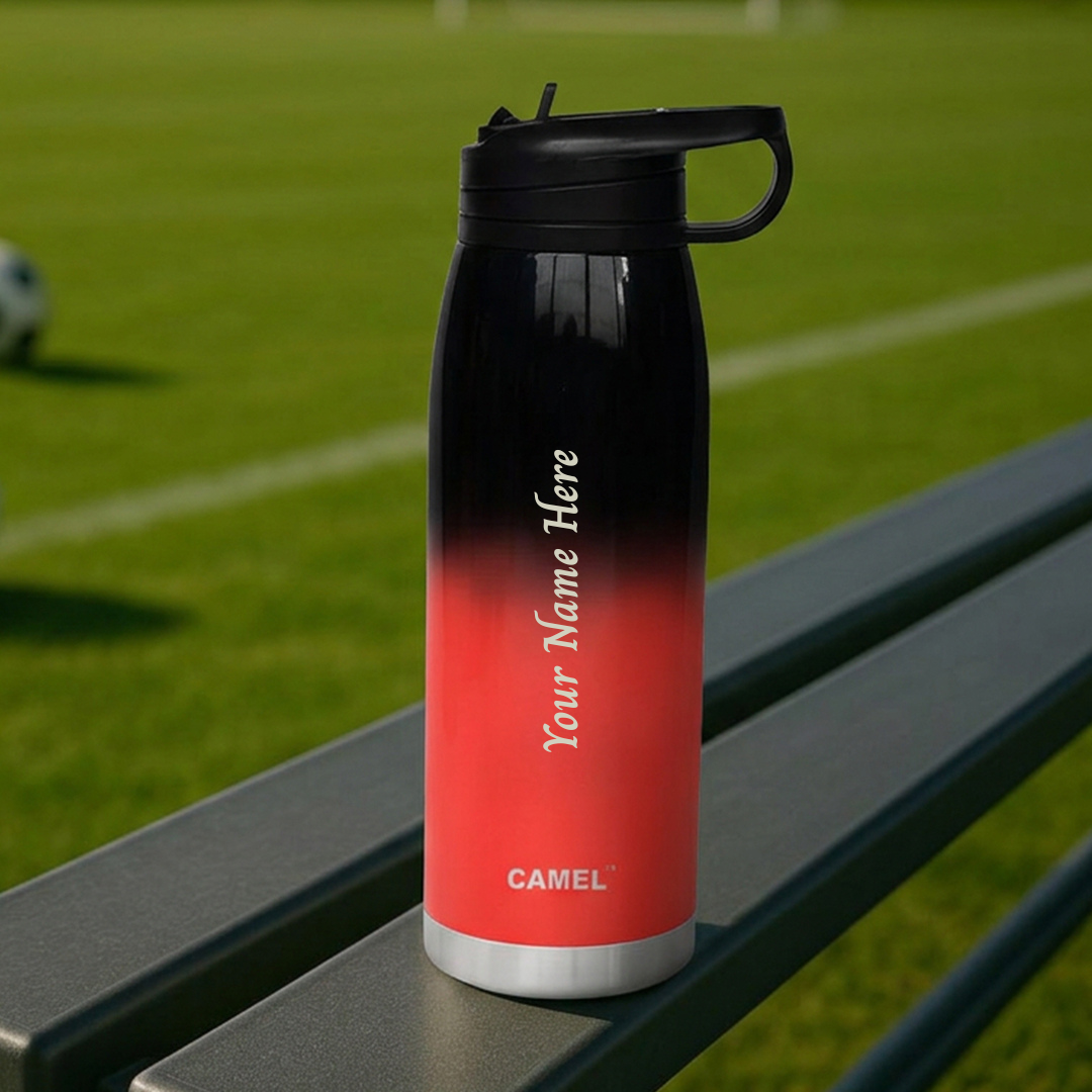 Personalised SPARK Vacuum Bottle - Black & Red