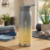 Personalised SPARK Vacuum Bottle - Grey & Yellow