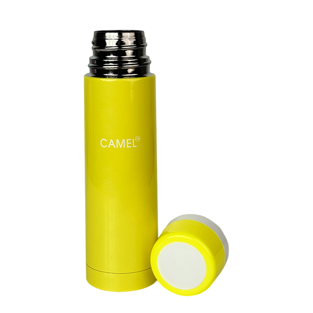 Premium Mini Vacuum Stainlees Steel Thermos - Yellow