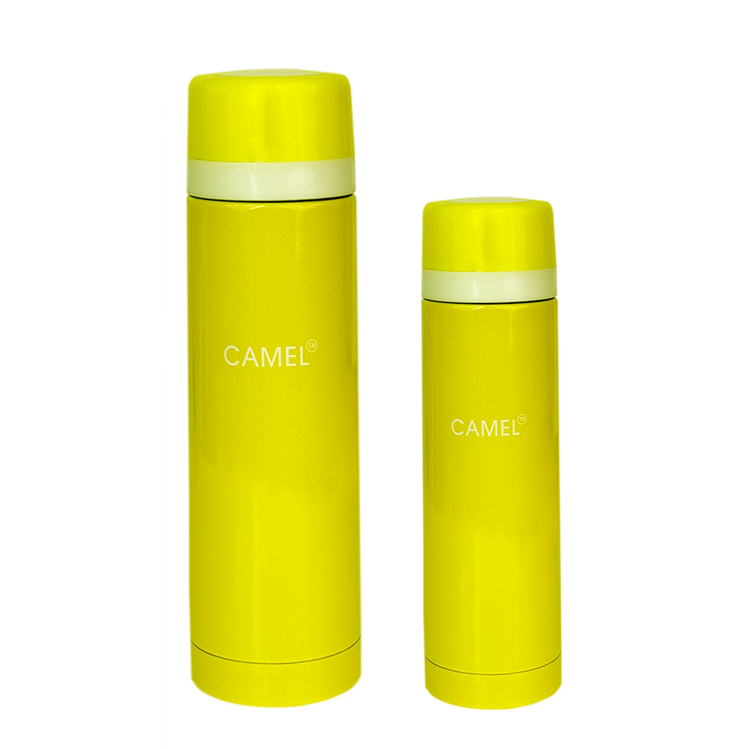 Premium Mini Vacuum Stainlees Steel Thermos - Yellow